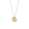 Thumbnail Image 1 of 0.10 CT. T.W. Diamond Knot Pendant in 18K Two-Toned Gold