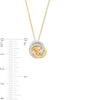 Thumbnail Image 3 of 0.10 CT. T.W. Diamond Knot Pendant in 18K Two-Toned Gold