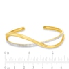 Thumbnail Image 2 of 0.25 CT. T.W. Diamond Bypass Bangle Bracelet in 18K Gold