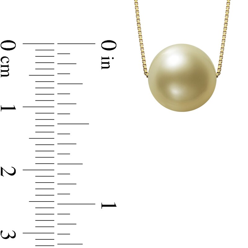 Main Image 2 of 10.0mm Golden South Sea Cultured Pearl Pendant in 14K Gold