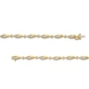 Thumbnail Image 2 of 0.50 CT. T.W. Diamond Bypass Link Alternating Bracelet in 10K Gold - 7.25"