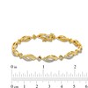 Thumbnail Image 3 of 0.50 CT. T.W. Diamond Bypass Link Alternating Bracelet in 10K Gold - 7.25"