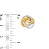 Thumbnail Image 2 of 0.20 CT. T.W. Diamond Knot Stud Earrings in 18K Two-Toned Gold