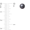 Thumbnail Image 3 of 6.0mm Dyed Black Akoya Cultured Pearl Stud Earrings in 14K Gold
