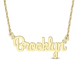 Diamond Accent Script Name Necklace (1 Line)