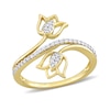 Thumbnail Image 1 of 0.16 CT. T.W. Diamond Tulip Split Shank Ring in 10K Gold
