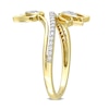 Thumbnail Image 1 of 0.16 CT. T.W. Diamond Tulip Split Shank Ring in 10K Gold