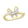 Thumbnail Image 0 of 0.12 CT. T.W. Diamond Butterfly Ring in 10K Gold