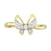 Thumbnail Image 2 of 0.12 CT. T.W. Diamond Butterfly Ring in 10K Gold