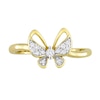 Thumbnail Image 3 of 0.12 CT. T.W. Diamond Butterfly Ring in 10K Gold