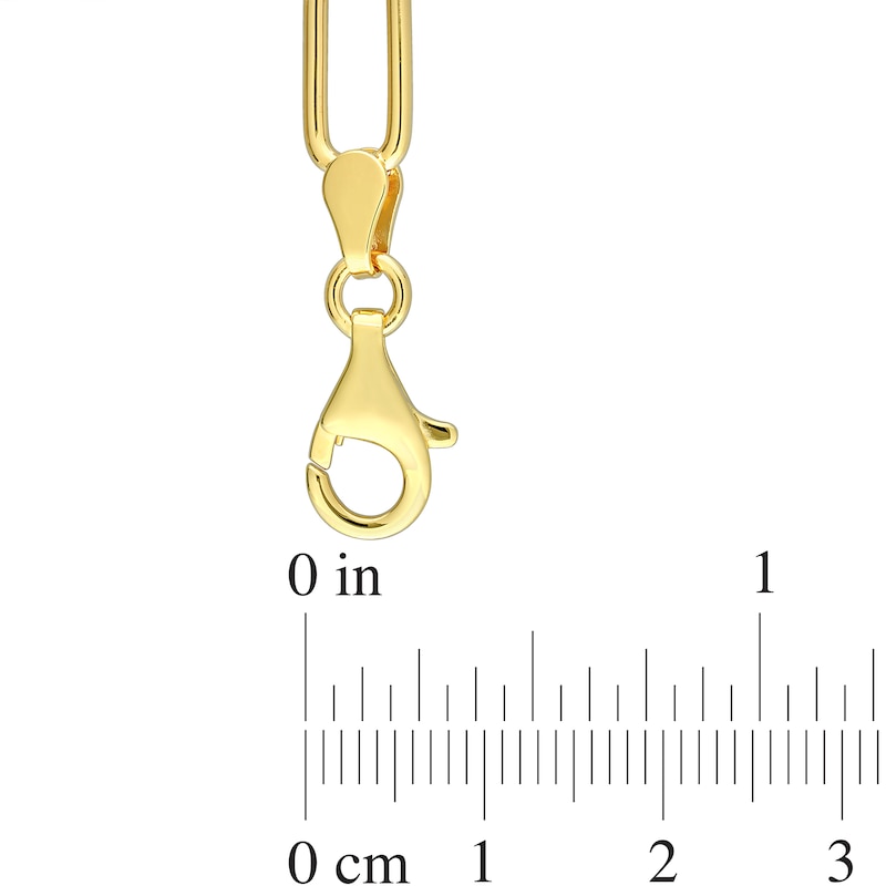 Main Image 2 of 0.13 CT. T.W. Diamond Cheval Link Charm Bracelet in Sterling Silver with Yellow Rhodium Plate