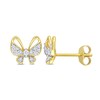 0.14 CT. T.W. Diamond Butterfly Stud Earrings in 10K Gold