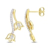 Thumbnail Image 1 of 0.18 CT. T.W. Diamond Tulip Drop Earrings in 10K Gold