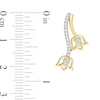 Thumbnail Image 2 of 0.18 CT. T.W. Diamond Tulip Drop Earrings in 10K Gold
