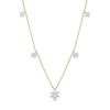 Thumbnail Image 0 of 0.29 CT. T.W. Diamond Flower Frame Station Necklace in 14K Two-Toned Gold