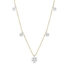 Thumbnail Image 1 of 0.29 CT. T.W. Diamond Flower Frame Station Necklace in 14K Two-Toned Gold