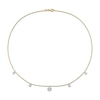 Thumbnail Image 2 of 0.29 CT. T.W. Diamond Flower Frame Station Necklace in 14K Two-Toned Gold