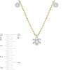 Thumbnail Image 2 of 0.29 CT. T.W. Diamond Flower Frame Station Necklace in 14K Two-Toned Gold