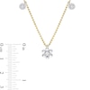 Thumbnail Image 3 of 0.29 CT. T.W. Diamond Flower Frame Station Necklace in 14K Two-Toned Gold