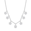 Thumbnail Image 1 of 0.28 CT. T.W. Diamond Flower Frame Station Necklace in 14K White Gold