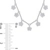 Thumbnail Image 3 of 0.28 CT. T.W. Diamond Flower Frame Station Necklace in 14K White Gold