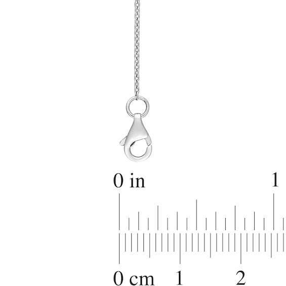 0.59 CT. T.W. Diamond Scallop Edge Necklace in 14K White Gold