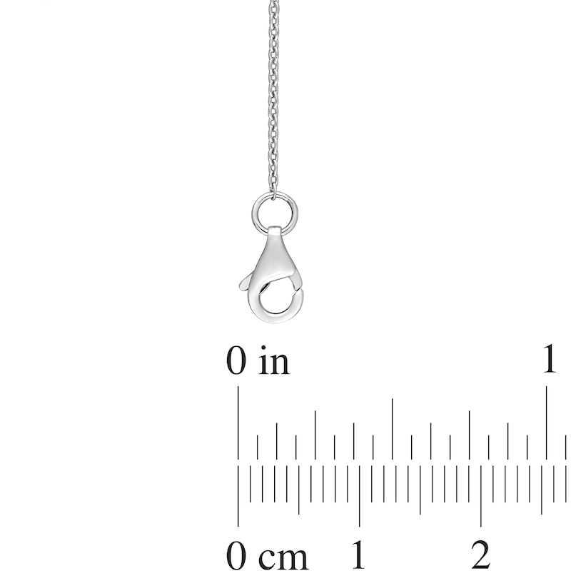 0.59 CT. T.W. Diamond Scallop Edge Necklace in 14K White Gold