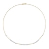 Thumbnail Image 2 of 0.57 CT. T.W. Diamond Bezel and Bar Necklace in 14K Two-Toned Gold