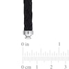 Thumbnail Image 2 of Men’s 0.11 Black Diamond and Black Tahitian Cultured Pearl Bracelet in Leather and Sterling Silver
