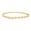 Thumbnail Image 1 of 0.50 CT. T.W. Diamond Marquise Frame Bangle in 10K Gold