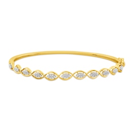 0.50 CT. T.W. Diamond Marquise Frame Bangle in 10K Gold
