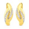 Thumbnail Image 1 of 0.20 CT. T.W. Diamond Twist Earrings in 10K Gold