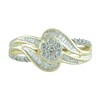 0.45 CT. T.W. Multi-Diamond Flower Bypass Ring in 10K Gold