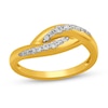 Thumbnail Image 1 of 0.20 CT. T.W. Diamond Twist Ring in 10K Gold