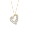 Thumbnail Image 0 of 1.00 CT. T.W. Certified Lab-Created Diamond Tilted Heart Pendant in 10K Gold (F/SI2)