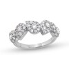 Thumbnail Image 1 of 1.00 CT. T.W. Pear-Shaped Multi-Diamond Tilted Five Stone Ring in 10K White Gold