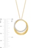 Thumbnail Image 3 of 0.15 CT. T.W. Diamond Double Circle Pendant in 18K Gold