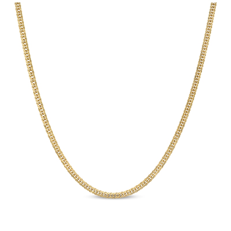 2.0mm Curb Chain Necklace in Solid 10K Gold - 18"