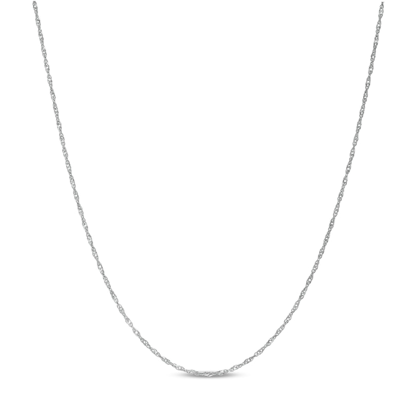 1.0mm Singapore Chain Necklace in Solid 10K White Gold - 16"