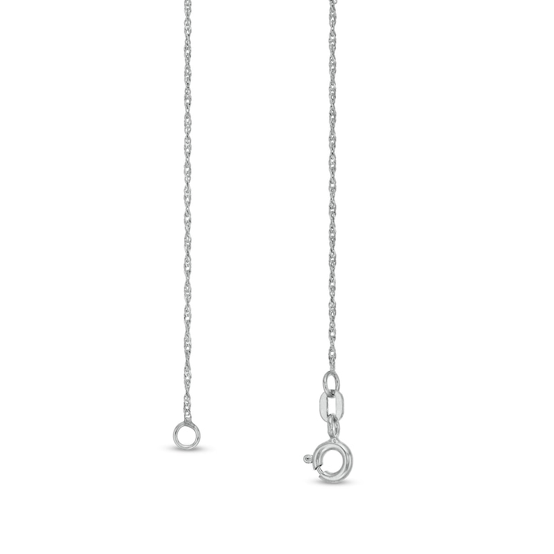 Main Image 3 of 1.0mm Singapore Chain Necklace in Solid 10K White Gold - 16"