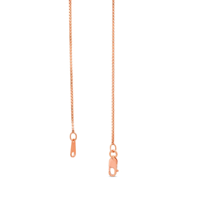 Main Image 3 of 1.0mm Box Chain Necklace in Solid 10K Rose Gold - 18"