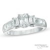 Thumbnail Image 1 of 1.95 CT. T.W. Emerald-Cut Diamond Past Present Future® Engagement Ring in 14K White Gold