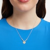 Thumbnail Image 2 of Alternating 3.0mm Freshwater Cultured Pearl and Bead with Heart-Shaped Disc Necklace in 14K Gold