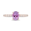 Thumbnail Image 3 of Enchanted Disney Rapunzel Oval Light Purple Amethyst and 0.37 CT. T.W. Diamond Engagement Ring in 14K Two-Tone Gold