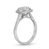 Thumbnail Image 3 of Celebration Canadian Ideal 1.00 CT. T.W. Certified Diamond Cushion Frame Engagement Ring in 14K White Gold (I/I1)