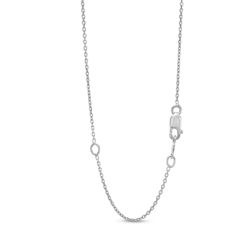 Main Image 4 of Lab-Created Ruby and White Lab-Created Sapphire Reversible Tilted Open Heart Pendant in Sterling Silver