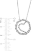 Thumbnail Image 3 of Circle of Gratitude® Collection 0.10 CT. T.W. Diamond and Polished Twist with Offset Heart Necklace in Sterling Silver