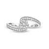 Thumbnail Image 4 of 0.20 CT. T.W. Diamond Bypass Promise Ring in Sterling Silver