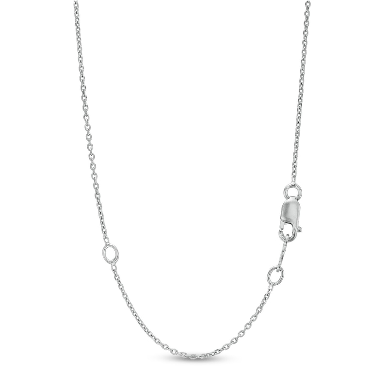 Main Image 5 of Lab-Created Emerald and White Lab-Created Sapphire Reversible Tilted Open Heart Pendant in Sterling Silver