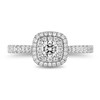 Enchanted Disney Snow White 0.69 CT. T.W. Diamond Double Cushion-Shaped Frame Engagement Ring in 14K Two-Tone Gold